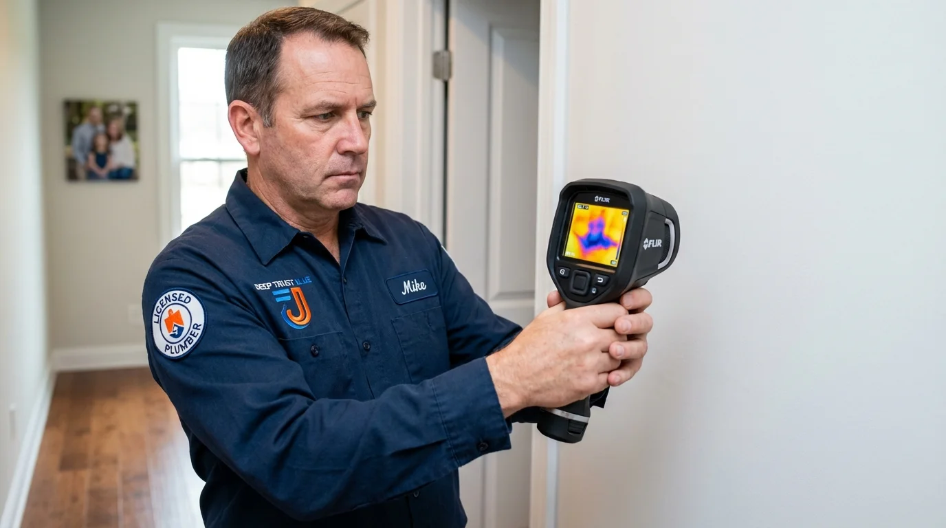 Thermal imaging leak detection by Johns Plumbing LLC in Stetson